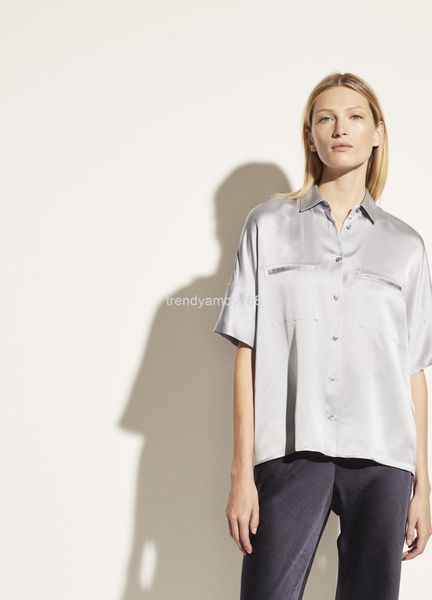 women's t-shirt pure original vinc ~ mimi silk short sleeve shirt 100% mulberry women's wear, White
women's t-shirt pure original vinc ~ mimi silk short sleeve shirt 100% mulberry women's wear, White