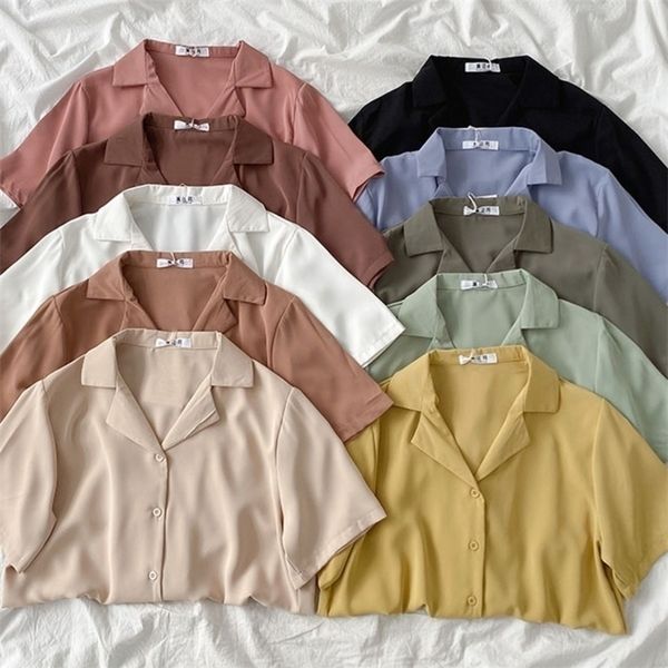casual basic short sleeve blouse women vneck loose office formal shirt female fashion blue yellow cardigan 220520, White
casual basic short sleeve blouse women vneck loose office formal shirt female fashion blue yellow cardigan 220520, White
