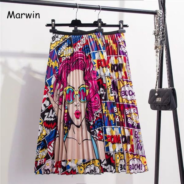 marwin coming spring summer printing cartoon pattern empire high elastic women skirt party holiday high street style y200326, Black
marwin coming spring summer printing cartoon pattern empire high elastic women skirt party holiday high street style y200326, Black