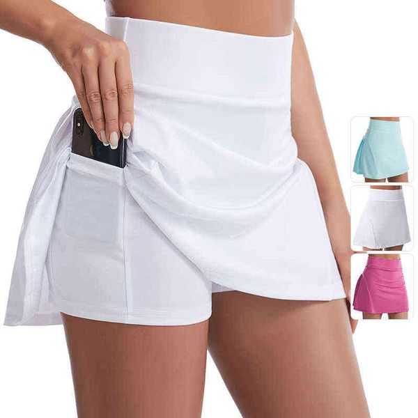 yoga skirt pants women pocket fitness training sports tennis