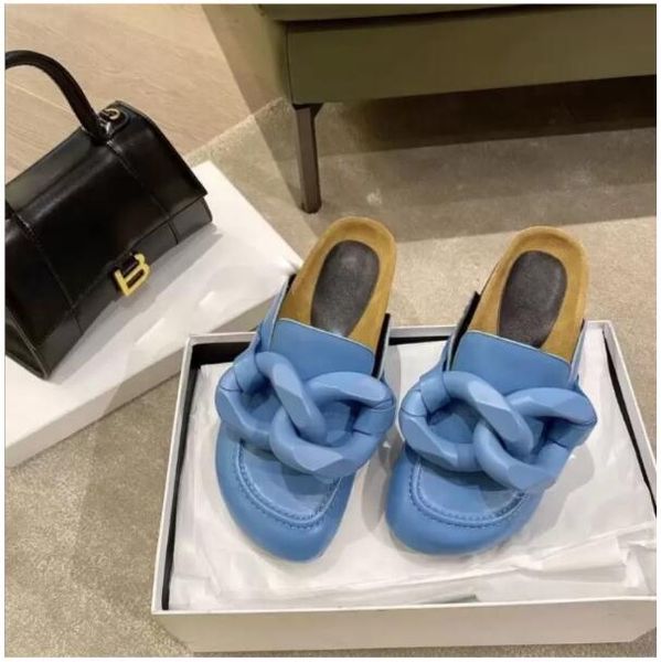 8jw women casual slippers metal chain designer luxury ladys flats summer walk bread shoes scuffs moccasins 35-40, Black
8jw women casual slippers metal chain designer luxury ladys flats summer walk bread shoes scuffs moccasins 35-40, Black