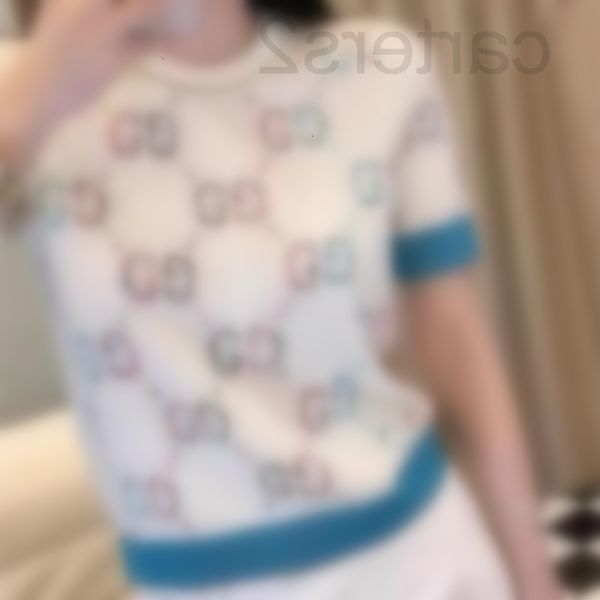 women's knits & tees designer straight 2022 new casual style knitted round neck color matching short sleeve women nj7x, White
women's knits & tees designer straight 2022 new casual style knitted round neck color matching short sleeve women nj7x, White