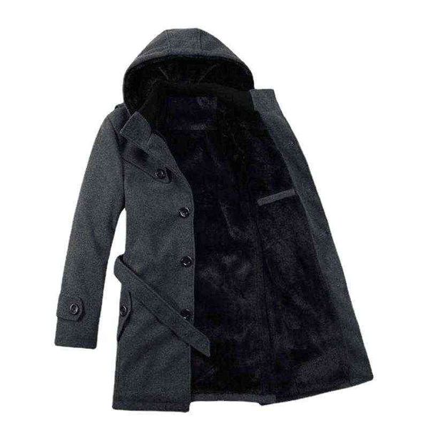 men's wool & blends 2021 winter woolen coat plus velvet windbreaker style thick mid-length mens clothing t220810, Black
men's wool & blends 2021 winter woolen coat plus velvet windbreaker style thick mid-length mens clothing t220810, Black