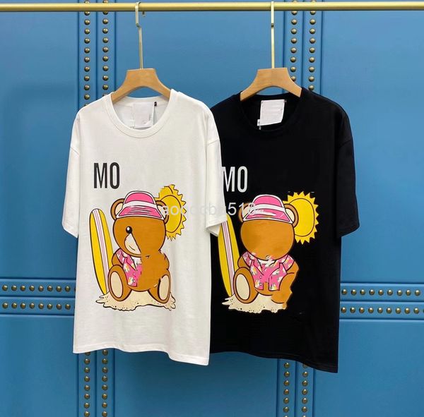 women's t-shirt 22 spring and summer mos cartoon holiday style bear print cute aging round neck t-shirt lovers loose short sleeves, White
women's t-shirt 22 spring and summer mos cartoon holiday style bear print cute aging round neck t-shirt lovers loose short sleeves, White