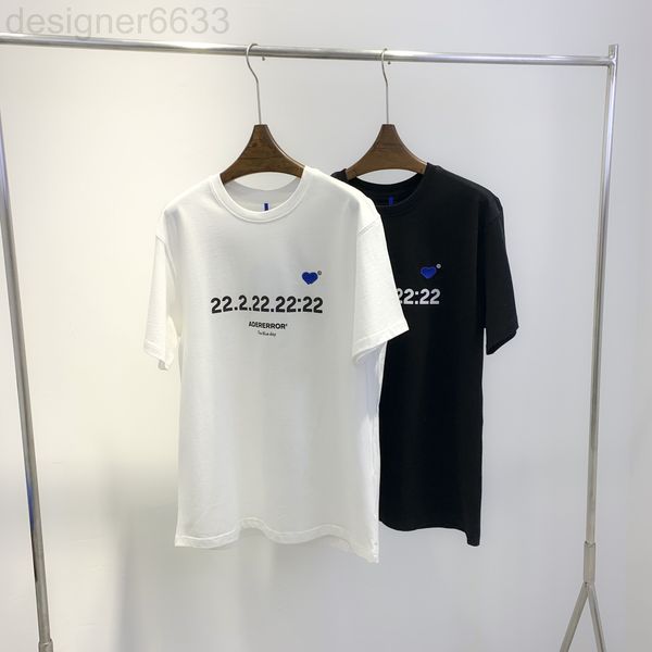 women's t-shirt designer ader heart embroidery summer 2222 printed half sleeve men's and couple loose round neck xsix, White
women's t-shirt designer ader heart embroidery summer 2222 printed half sleeve men's and couple loose round neck xsix, White