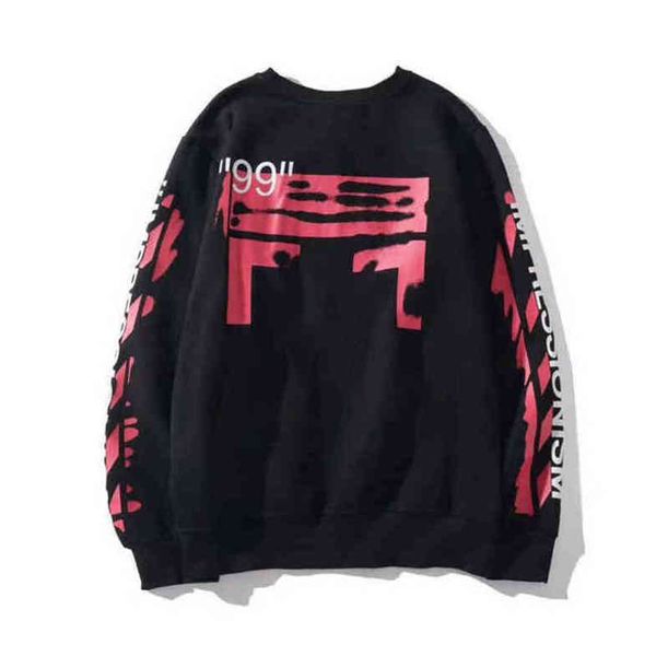 classic loose mens offs sweatshirts designer fashion hoodies pullover hip hop oil paint back arrow x men women hooded casual hoodie jackets, Black 
classic loose mens offs sweatshirts designer fashion hoodies pullover hip hop oil paint back arrow x men women hooded casual hoodie jackets, Black