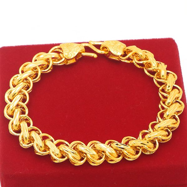 thailand hand jewelry copper plating 24k color exquisite car flower 10mm men's bracelet, Golden;silver
thailand hand jewelry copper plating 24k color exquisite car flower 10mm men's bracelet, Golden;silver