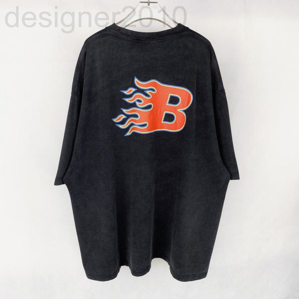 women's t-shirt designer summer 2022 new high edition paris fashion brand flame loose men and women lovers' same versatile pullove, White 
women's t-shirt designer summer 2022 new high edition paris fashion brand flame loose men and women lovers' same versatile pullove, White