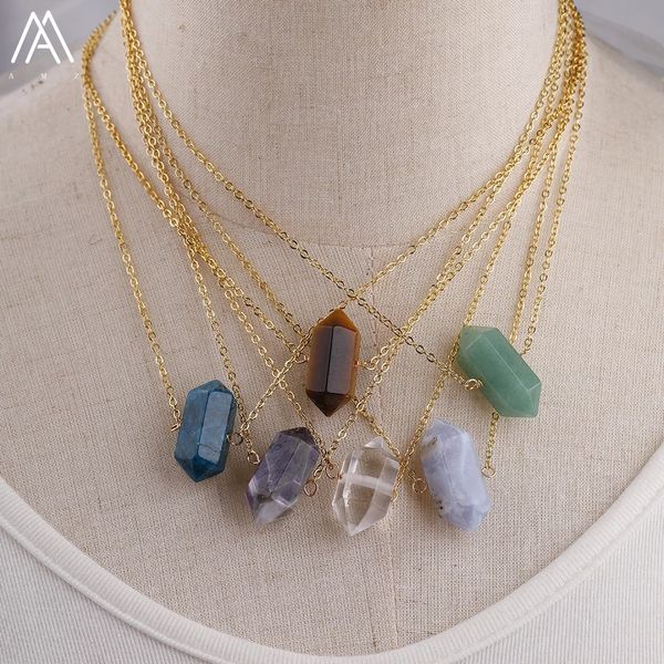 natural stone hexagonal prism pendant necklace pink crystal amthyst opal aventurine healing crystal chakra charms pendulum necklaces for wom, Silver
natural stone hexagonal prism pendant necklace pink crystal amthyst opal aventurine healing crystal chakra charms pendulum necklaces for wom, Silver