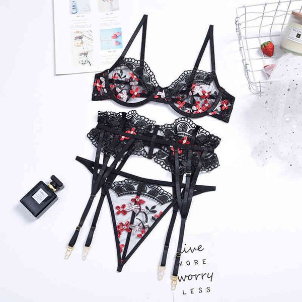nxy set new red embroidery mesh transparent perspective hollow underwear erotic lingerie underwire gather garters thong 3pc 0216, Red;black
nxy set new red embroidery mesh transparent perspective hollow underwear erotic lingerie underwire gather garters thong 3pc 0216, Red;black