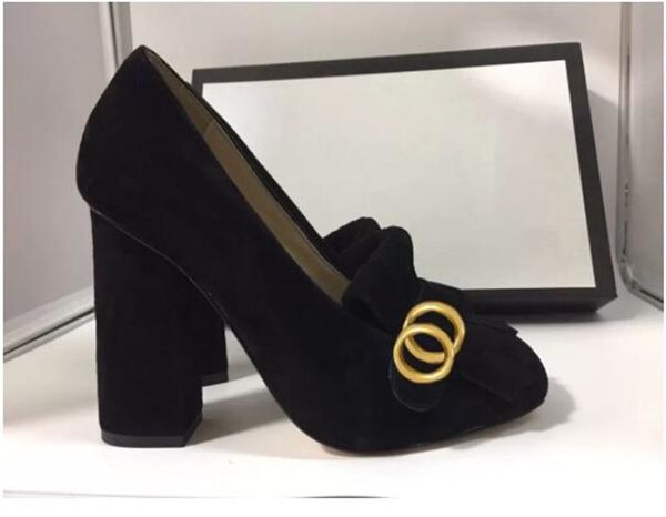 classic high-heeled boat shoe designer shoes leather thick heel high heels 10cm 100% cowhide tassels round head metal button women dress sho, Black
classic high-heeled boat shoe designer shoes leather thick heel high heels 10cm 100% cowhide tassels round head metal button women dress sho, Black