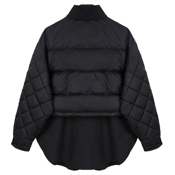 eam fake two drawstring cottonpadded coat long sleeve loose fit women parkas fashion autumn winter 1dd2101 201201, Black
eam fake two drawstring cottonpadded coat long sleeve loose fit women parkas fashion autumn winter 1dd2101 201201, Black