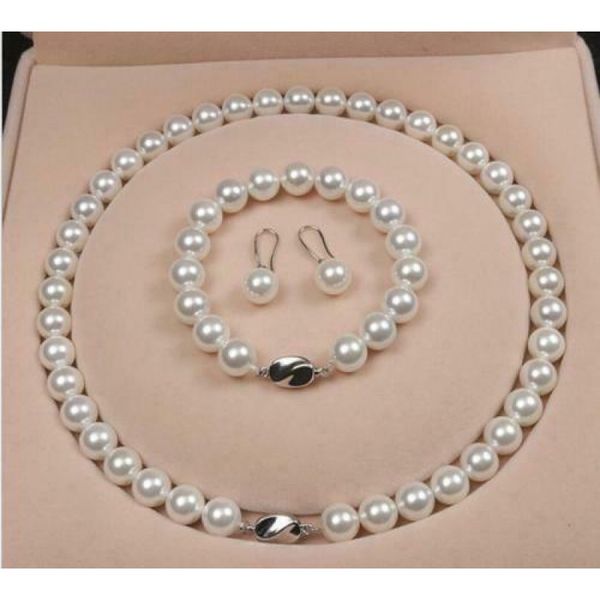 8mm white pearl akoya shell black pearl round pearl necklace bracelet earrings aaa, Silver
8mm white pearl akoya shell black pearl round pearl necklace bracelet earrings aaa, Silver