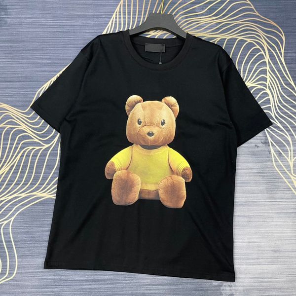 22ss teenager high-end cartoon bear printed tee summer men women couples classic short sleeve casual simple fashion breathable street t-shir, White;black
22ss teenager high-end cartoon bear printed tee summer men women couples classic short sleeve casual simple fashion breathable street t-shir, White;black