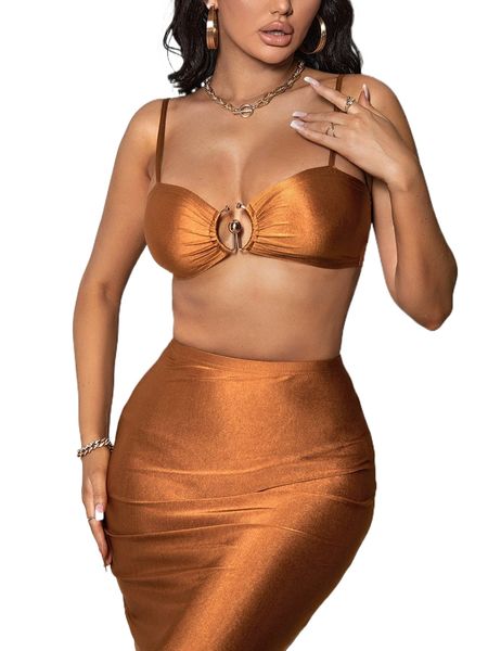 sxy ring linked crop cami & pencil skirt c3xw#, White
sxy ring linked crop cami & pencil skirt c3xw#, White