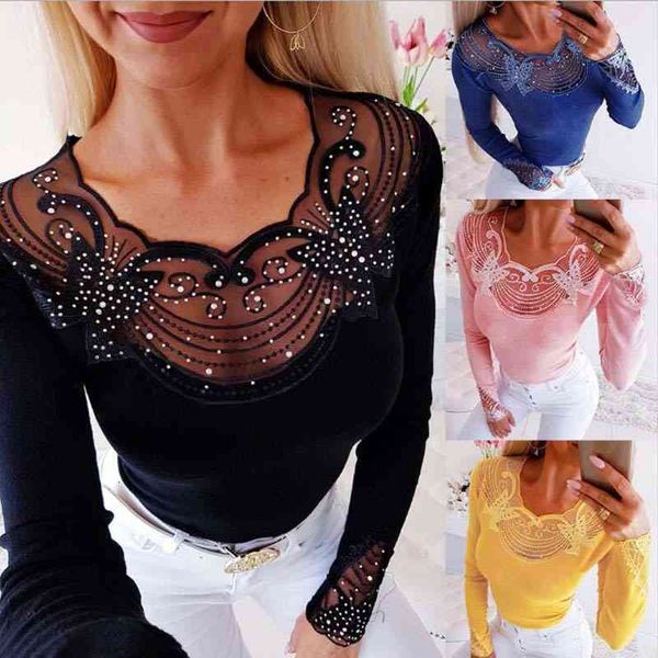 women's t-shirt autumn feature lace bead waist long sleeve sixj, White
women's t-shirt autumn feature lace bead waist long sleeve sixj, White