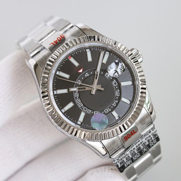 male wristwatch automatic mechanical 42mm fashion stainless steel strap folding buckle montre de luxe, Silver
male wristwatch automatic mechanical 42mm fashion stainless steel strap folding buckle montre de luxe, Silver