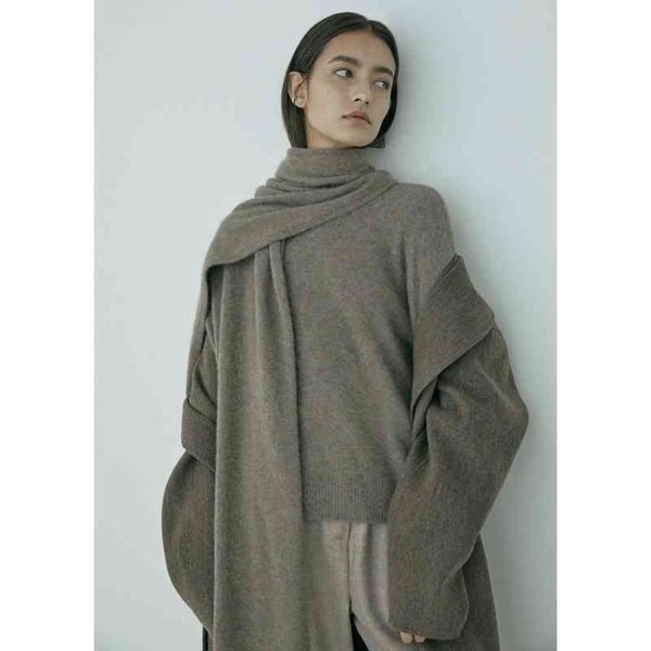 women's knits & tees wool raccoon scarf women jumper korean designer models two-piece simple warm round neck knit brand bpdu, White
women's knits & tees wool raccoon scarf women jumper korean designer models two-piece simple warm round neck knit brand bpdu, White