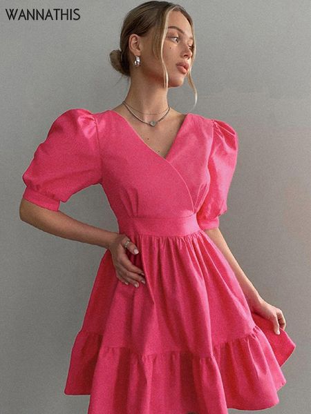 puff short sleeve summer dresses women loose v-neck ruffle solid mini party elegant mini dress for girl casualnew, Black;gray
puff short sleeve summer dresses women loose v-neck ruffle solid mini party elegant mini dress for girl casualnew, Black;gray