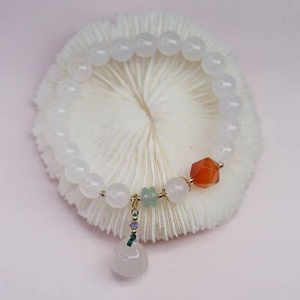 litchi bracelet female chalcedony lotus white agate beaded bracelet pendant detachable two bracelets, Golden;silver
litchi bracelet female chalcedony lotus white agate beaded bracelet pendant detachable two bracelets, Golden;silver