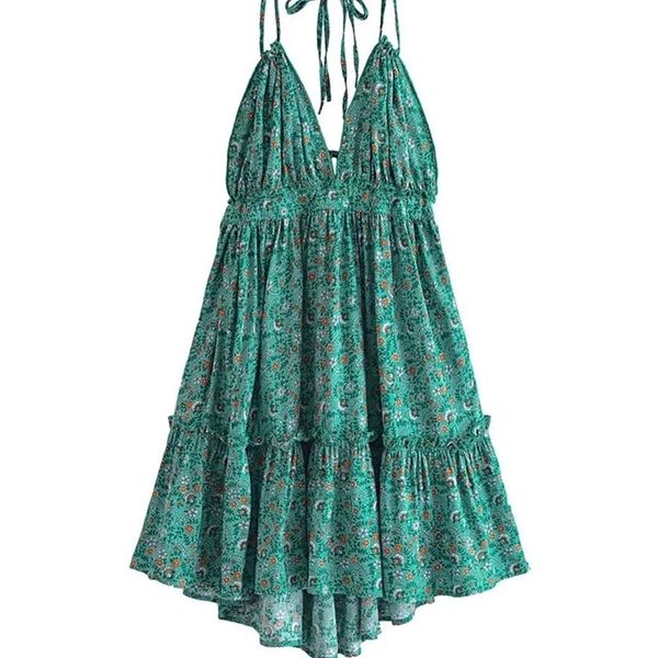 traf women fashion floral print ruffled mini dress vintage backless tied thin straps female dresses vestidos mujer 220613, Black;gray
traf women fashion floral print ruffled mini dress vintage backless tied thin straps female dresses vestidos mujer 220613, Black;gray