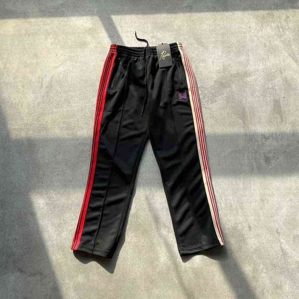 awge needles pants men women butterfly embroidered needles sweatpants track trousers t220803, Black
awge needles pants men women butterfly embroidered needles sweatpants track trousers t220803, Black