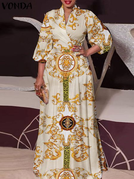 summer party dress vonda women vintage printed maxi long casual vestido robe femme holiday sundress oversized 220713, Black;white
summer party dress vonda women vintage printed maxi long casual vestido robe femme holiday sundress oversized 220713, Black;white