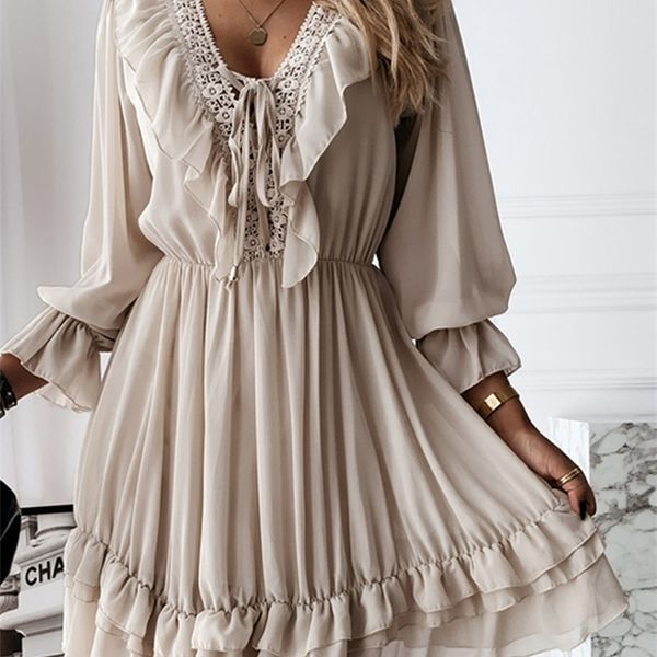 dicloud lace women's party dress elegant long sleeve ruffle chiffon white summer v neck ladies wedding clothing 220426, Black;gray
dicloud lace women's party dress elegant long sleeve ruffle chiffon white summer v neck ladies wedding clothing 220426, Black;gray