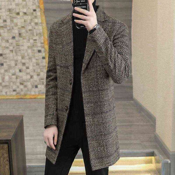 men's wool & blends long overcoat men 2021 coat woolen trench warm winter fashion long-sleeved clothing t220810, Black
men's wool & blends long overcoat men 2021 coat woolen trench warm winter fashion long-sleeved clothing t220810, Black