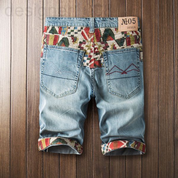 men's jeans designer summer thin stitching 5-point underpants personalized denim shorts men's elastic slim fit trend ob2j, Blue 
men's jeans designer summer thin stitching 5-point underpants personalized denim shorts men's elastic slim fit trend ob2j, Blue