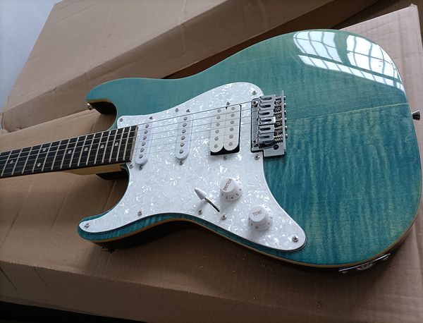 left hand 6 strings light blue electric guitar with rosewood fretboard white pickguard
left hand 6 strings light blue electric guitar with rosewood fretboard white pickguard