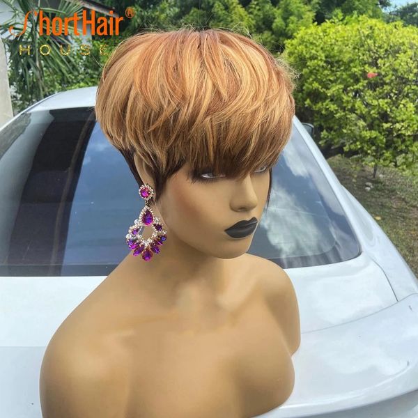 honey blonde colored short bob human hair wigs for black women full machine made 200 density cosplay daily, Black;brown
honey blonde colored short bob human hair wigs for black women full machine made 200 density cosplay daily, Black;brown