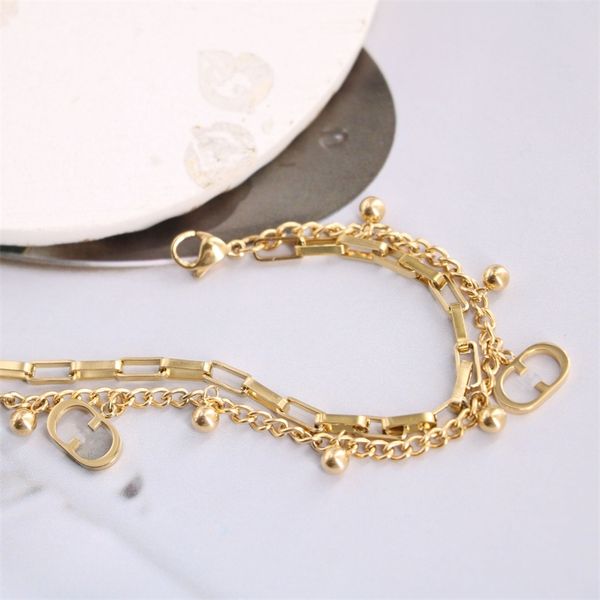 20% off 2022 new jewelry titanium steel korean 18k gold square chain small bead letter splicing double-layer bracelet women's versatile, Black
20% off 2022 new jewelry titanium steel korean 18k gold square chain small bead letter splicing double-layer bracelet women's versatile, Black
