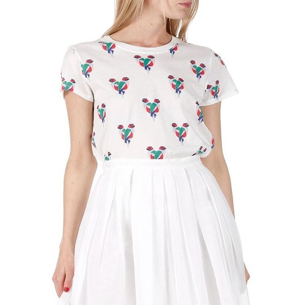 women's t-shirt spring and summer cute little fresh playful bird print t-shirt female terina 79 s, White
women's t-shirt spring and summer cute little fresh playful bird print t-shirt female terina 79 s, White