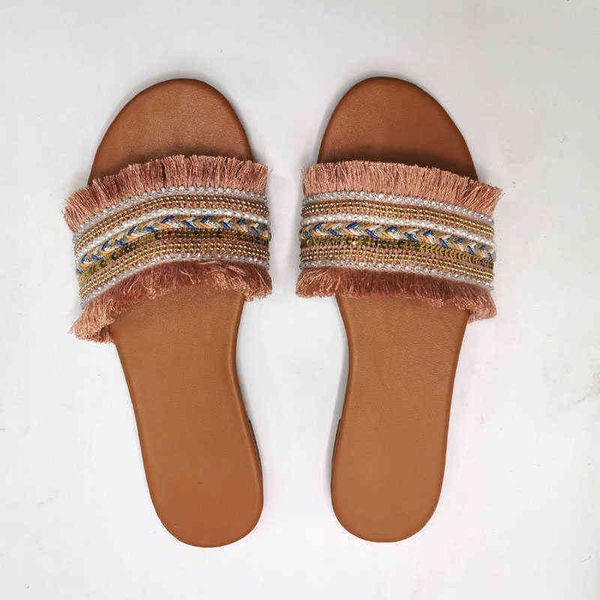 slippers plus size 42 43 summer women rome style outside beach shoes flat with weaving slides mules sandals 220530, Black
slippers plus size 42 43 summer women rome style outside beach shoes flat with weaving slides mules sandals 220530, Black