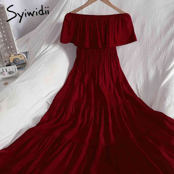 fashion high waist dresses women sleeveless strapless ruffles slash neck aline solid summer korean clothing 210415, Black;gray
fashion high waist dresses women sleeveless strapless ruffles slash neck aline solid summer korean clothing 210415, Black;gray