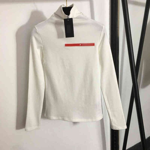 spring and summer new letter red label rubber printed thin velvet warm high neck long sleeve t-shirt bottomed shirt top, White
spring and summer new letter red label rubber printed thin velvet warm high neck long sleeve t-shirt bottomed shirt top, White