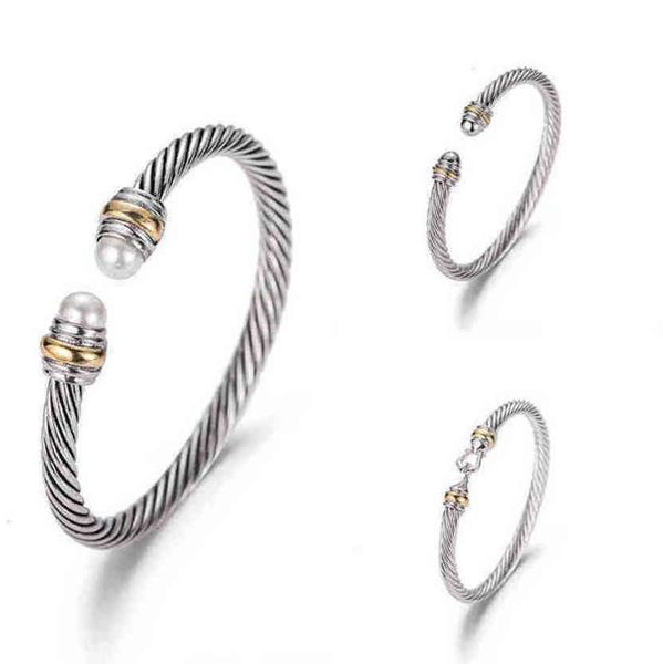 dy bracelet luxury designer twisted pearl head women bangles fashion versatile twist bracelets jewelry platinum plated wedding gifts bangle, Black
dy bracelet luxury designer twisted pearl head women bangles fashion versatile twist bracelets jewelry platinum plated wedding gifts bangle, Black