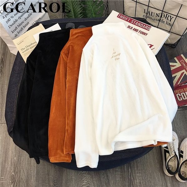 gcarol fall winter stand collar women corduroy undershirt full sleeve thick corduroy sweater stretch slim fit pullover y200116, White;black
gcarol fall winter stand collar women corduroy undershirt full sleeve thick corduroy sweater stretch slim fit pullover y200116, White;black