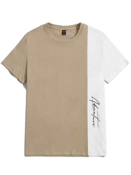 men letter graphic colorblock tee g9ys#, White;black
men letter graphic colorblock tee g9ys#, White;black