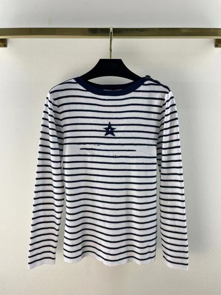 2022 autumn milan runway sweaters slash neck long sleeve women's sweater high end jacquard pullover designer clothing 0530-8, White;black 
2022 autumn milan runway sweaters slash neck long sleeve women's sweater high end jacquard pullover designer clothing 0530-8, White;black