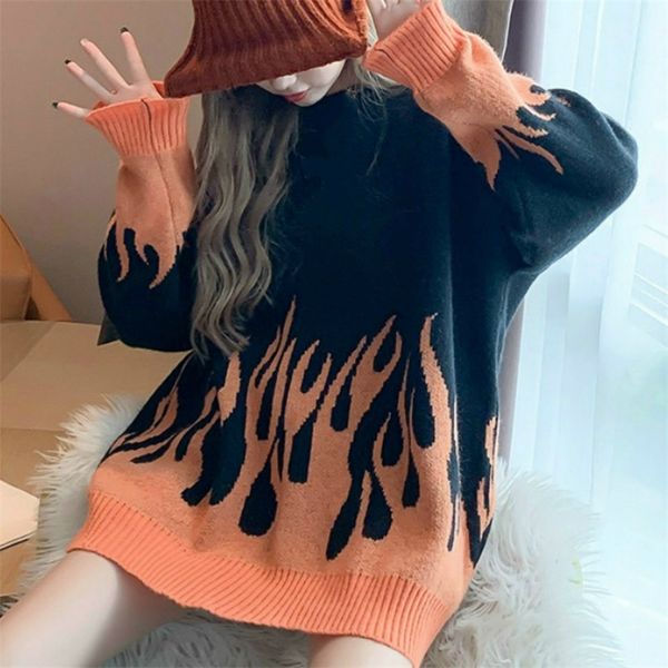 autumn winter harajuku sweater women korean o-neck pullover hip hop knitting sweaters loose hipster knitwear clothing female 210203, White;black
autumn winter harajuku sweater women korean o-neck pullover hip hop knitting sweaters loose hipster knitwear clothing female 210203, White;black