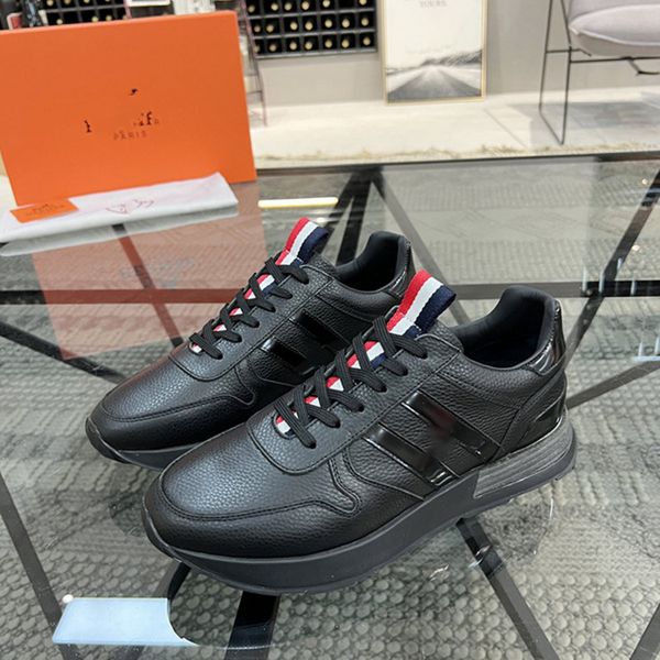 mens designer shoes h webbing sneakers in leather womens luxury trainers paris signature and knots elastic bands sneaker 5 colors no68, Black
mens designer shoes h webbing sneakers in leather womens luxury trainers paris signature and knots elastic bands sneaker 5 colors no68, Black