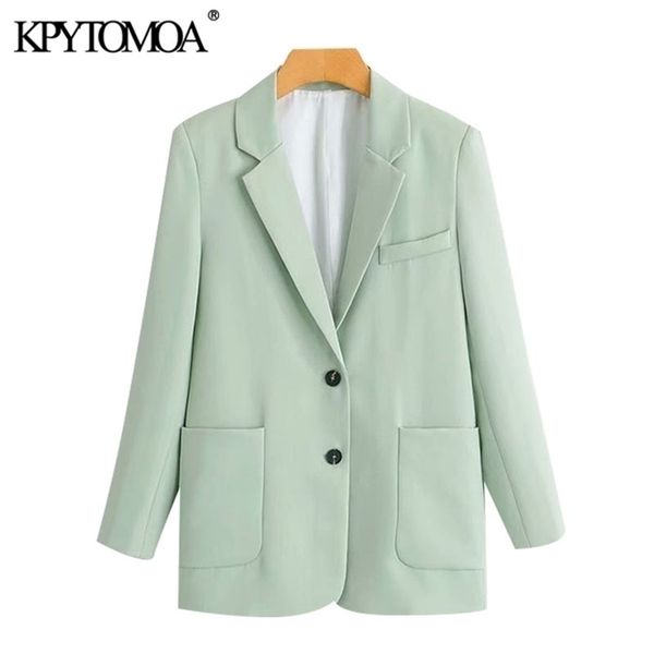 kpytomoa women fashion office wear single breasted blazers coat vintage long sleeve pockets female outerwear chic y201026, White;black
kpytomoa women fashion office wear single breasted blazers coat vintage long sleeve pockets female outerwear chic y201026, White;black