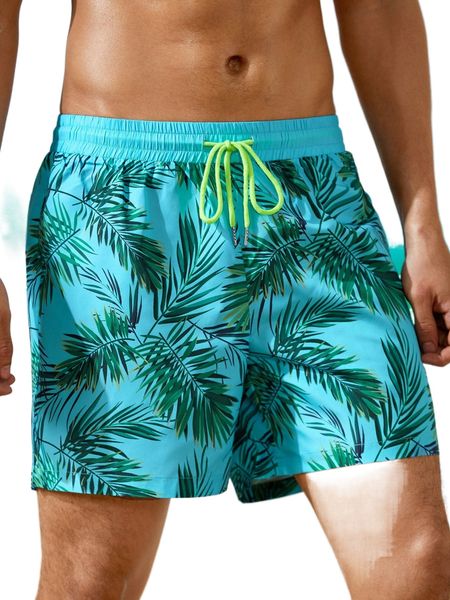 men tropical print drawstring waist shorts x92n#, White;black
men tropical print drawstring waist shorts x92n#, White;black