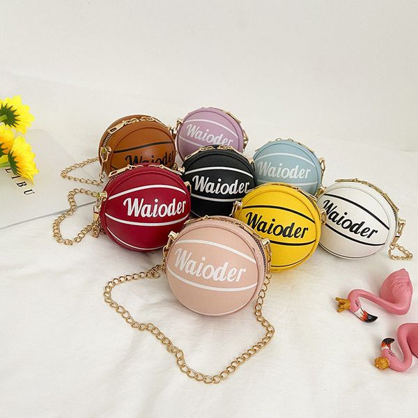 children s bags girls leather round crossbody pack kids basketball messenger bag metal chain strap for holiday travel streetwear 220630, Yellow
children s bags girls leather round crossbody pack kids basketball messenger bag metal chain strap for holiday travel streetwear 220630, Yellow