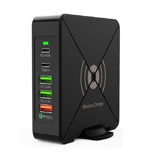 deskfast wireless charger pd45w quick charge charging station smart 5 port type-c usb mobile phone charger
deskfast wireless charger pd45w quick charge charging station smart 5 port type-c usb mobile phone charger