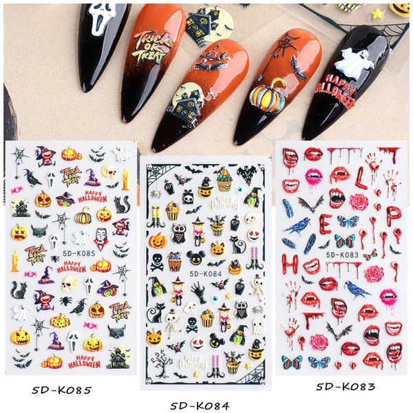5d halloween nails stickers embossed scar lips pumpkin bat lace flowers diy manicure nails design decals, Silver;gold
5d halloween nails stickers embossed scar lips pumpkin bat lace flowers diy manicure nails design decals, Silver;gold