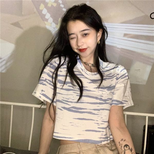 women's t-shirt summer chic short sleeve t-shirts women korean blue white crop casual female clothes -xl
women's t-shirt summer chic short sleeve t-shirts women korean blue white crop casual female clothes -xl