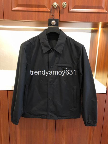 men's jackets early spring triangular label lapel jacket quality high-end luxury single clothes, Black;brown
men's jackets early spring triangular label lapel jacket quality high-end luxury single clothes, Black;brown